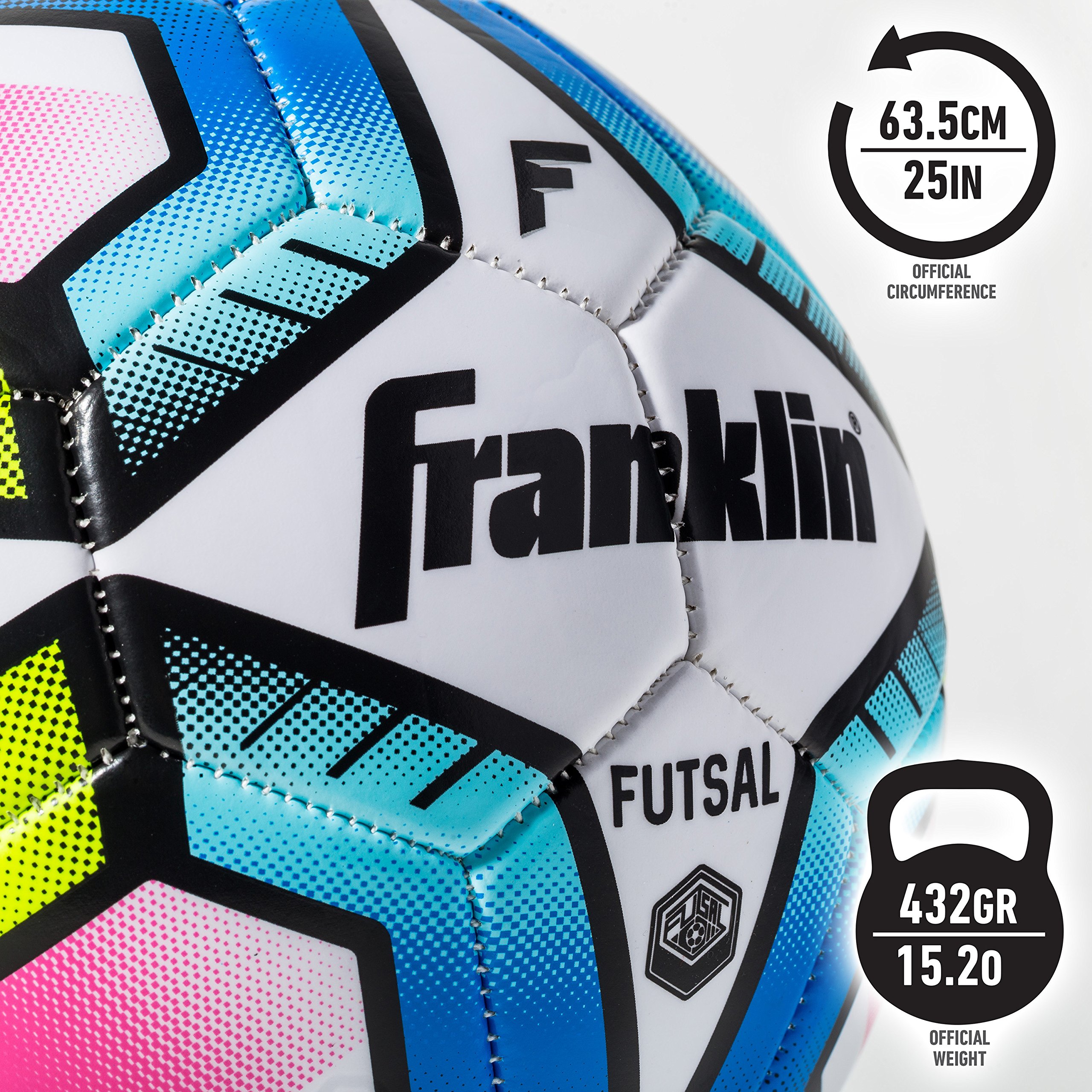 Franklin Sports Futsal Ball - Official Size Futsal Soccer Ball - Indoor and Outdoor Futsal Ball - Size 3 Junior Size Ball and Size 4 Official Size Ball