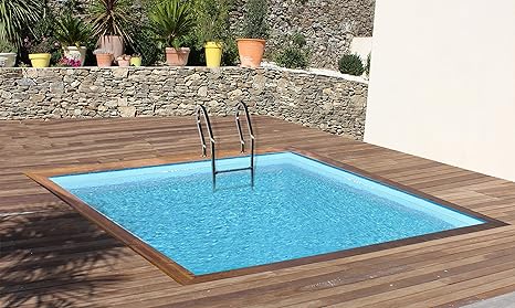 Gre 788455e Piscina Con Bordi Piscina Quadrata Blu Marrone