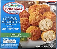 Bell & Evans Breaded Parmesan Chicken Meatballs with Mozzarella, 12 OZ
