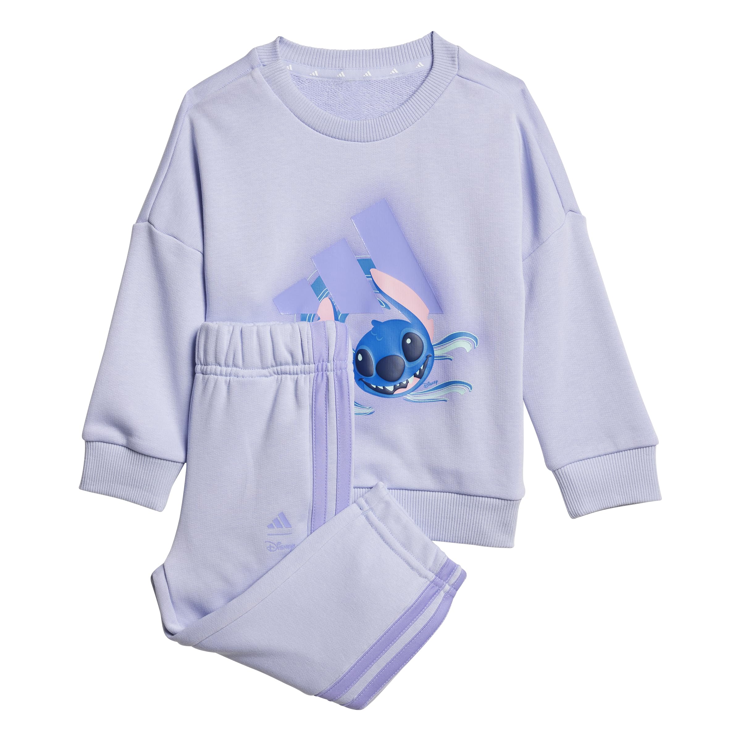 Adidas Unisex-Baby Adidas x Disney Lilo and Stitch Jogger Set, Violet Tone/Light Purple, 12 Months