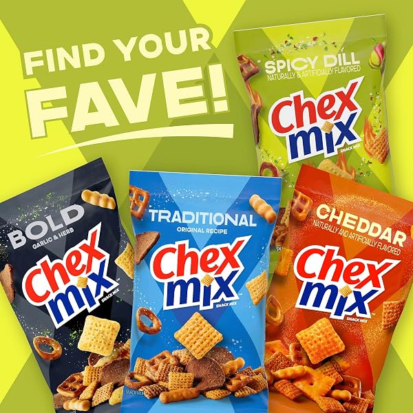 CHEX MIX SPICY DILL SAVORY SNACK MIX, SNACKS, 8 OZ