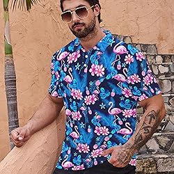 Xdceu Hawaiian Golf Shirts for Men Hawaiian