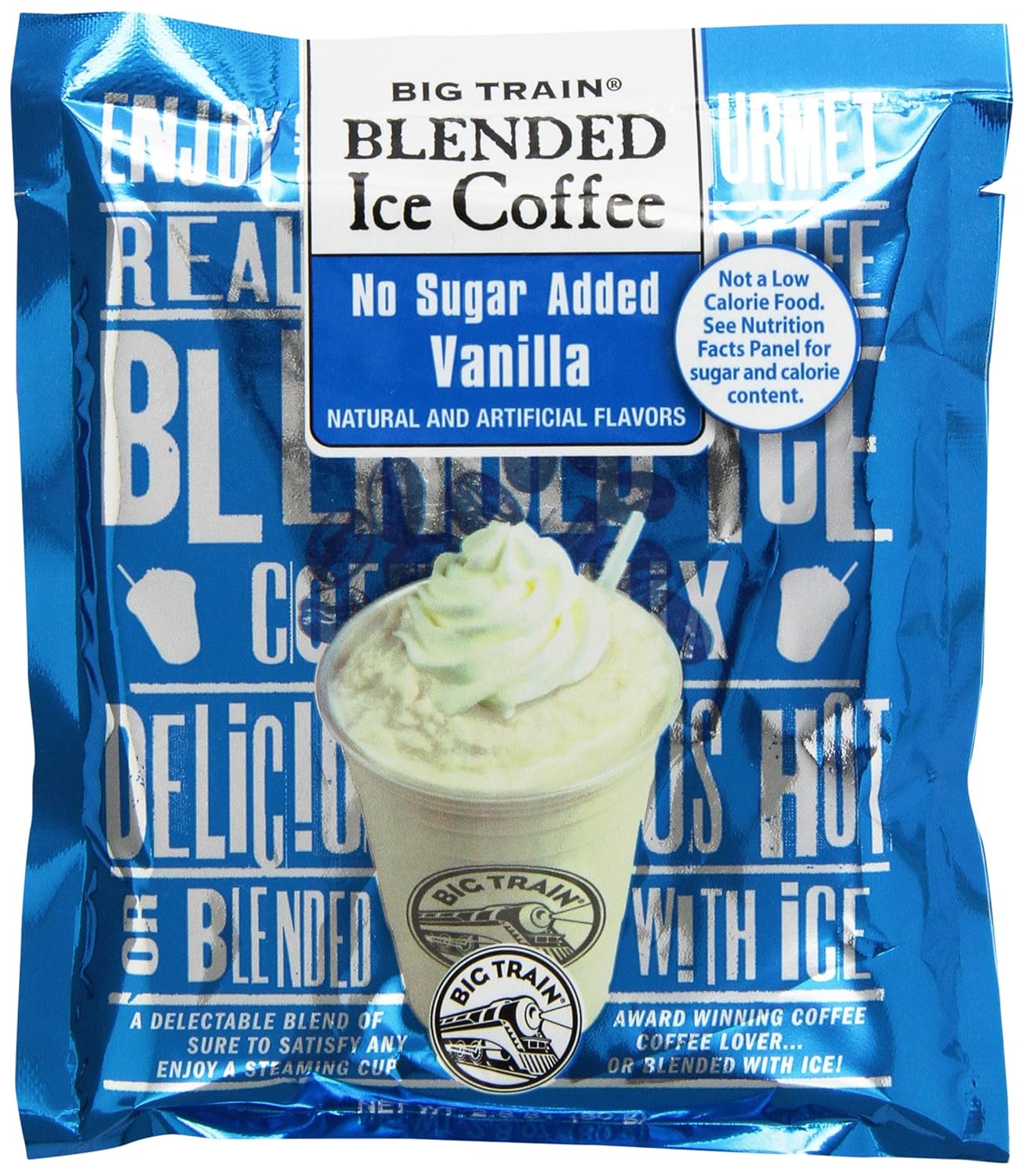 Big Train Blended Ice Coffee, No Sugar Added Vanilla, 2.8
