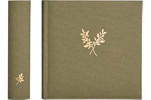 LA LENTE Elegant Linen Photo Album - 200 Acid-Free Pockets for 4x6 Pics - Perfect for Weddings & Gifts
