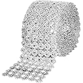 Mandala Crafts Flower Pattern 4 in 10 Yds Silver Bling Wrap Rhinestone Mesh Ribbon – Crystal Diamond Wrap Rhinestone Strips Roll for Crafts Wedding Event Decoration