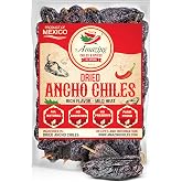 Dried Ancho Chiles Peppers 4 oz &ndash; Natural &amp; Premium for Authentic Mexican Mole, Sauces, Stews, Salsas, and More! Sweet &amp; Smoky Flavor with Mild to Medium Heat to Elevate Your Favorite Recipes.
