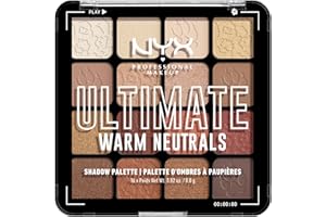 NYX PROFESSIONAL MAKEUP, Ultimate Shadow Palette, 16-shade Eyeshadow Palette, Vegan Formula - Warm Neutrals