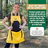Grampa's Weeder Cross Back Garden Apron with Large Pockets - Yellow view 5