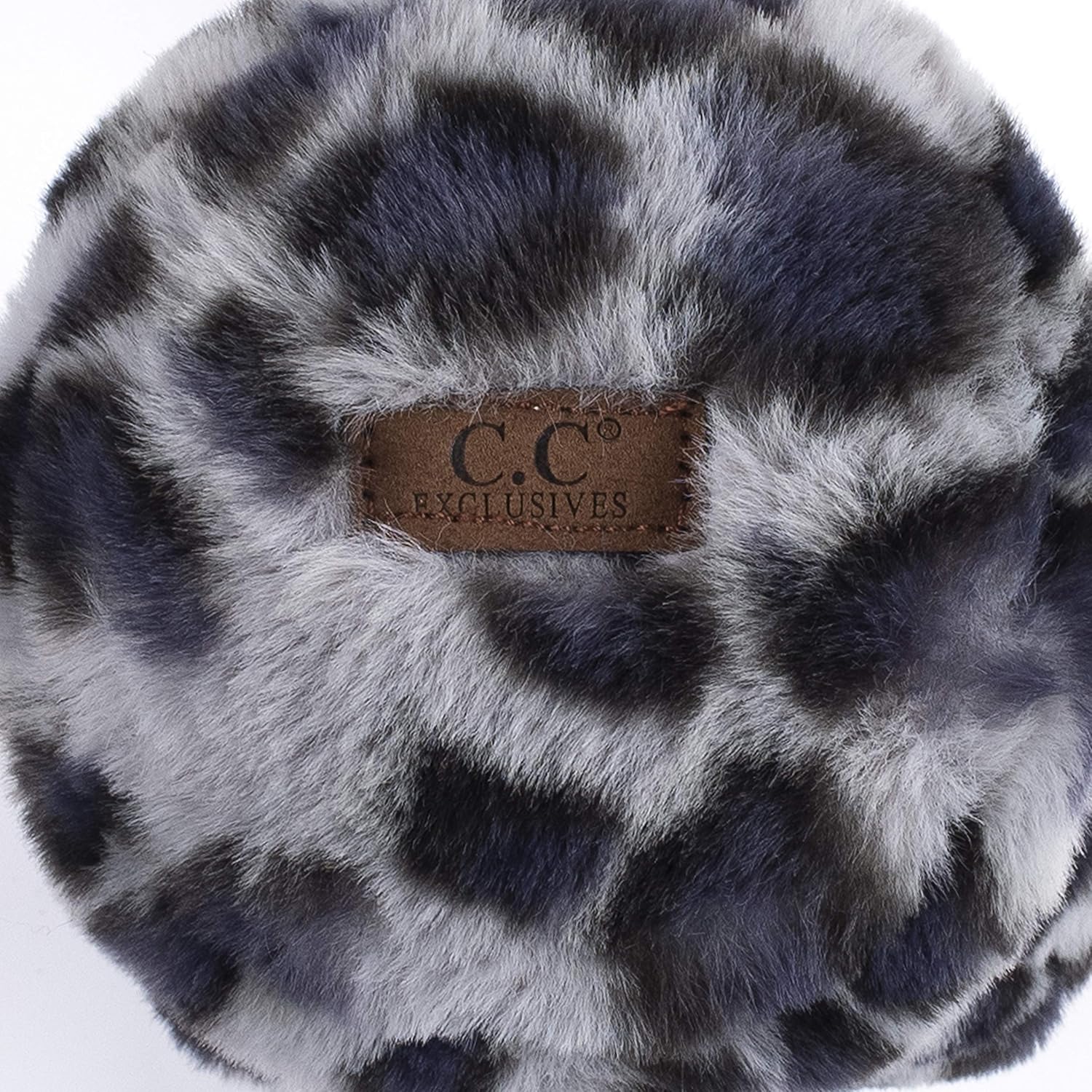 C.C Exclusives Leopard Earmuff with Faux Fur(EM-2364) (Grey-Leopard) at  Women’s Clothing store