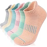 Lapulas Merino Wool Ankle Hiking Running Socks for Men Women Breathable Compression Thick Athletic No Show Socks 6 Pairs