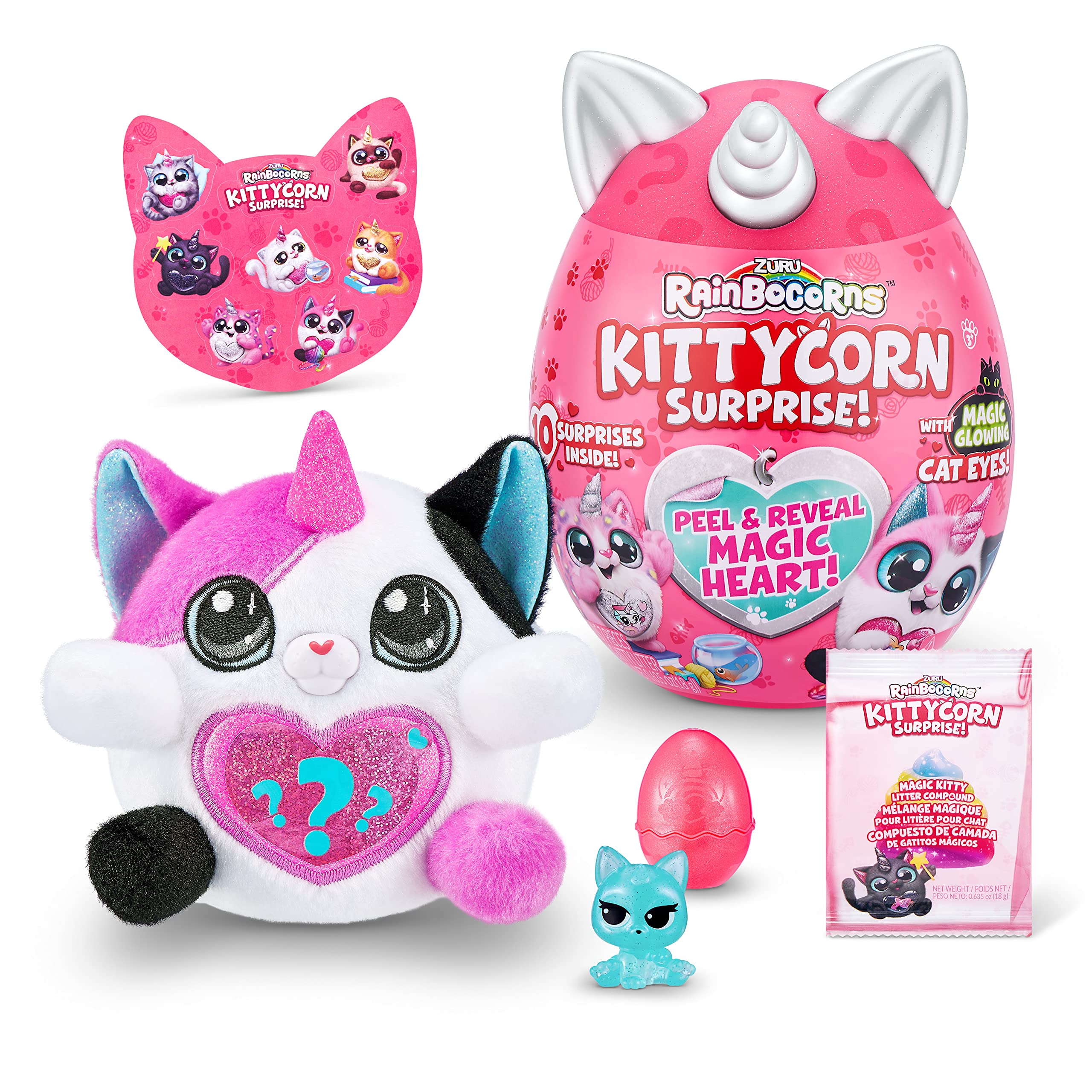 Rainbocorns Kittycorn Surprise, Surprise Plush Pet Unboxing (stilar kan variera)