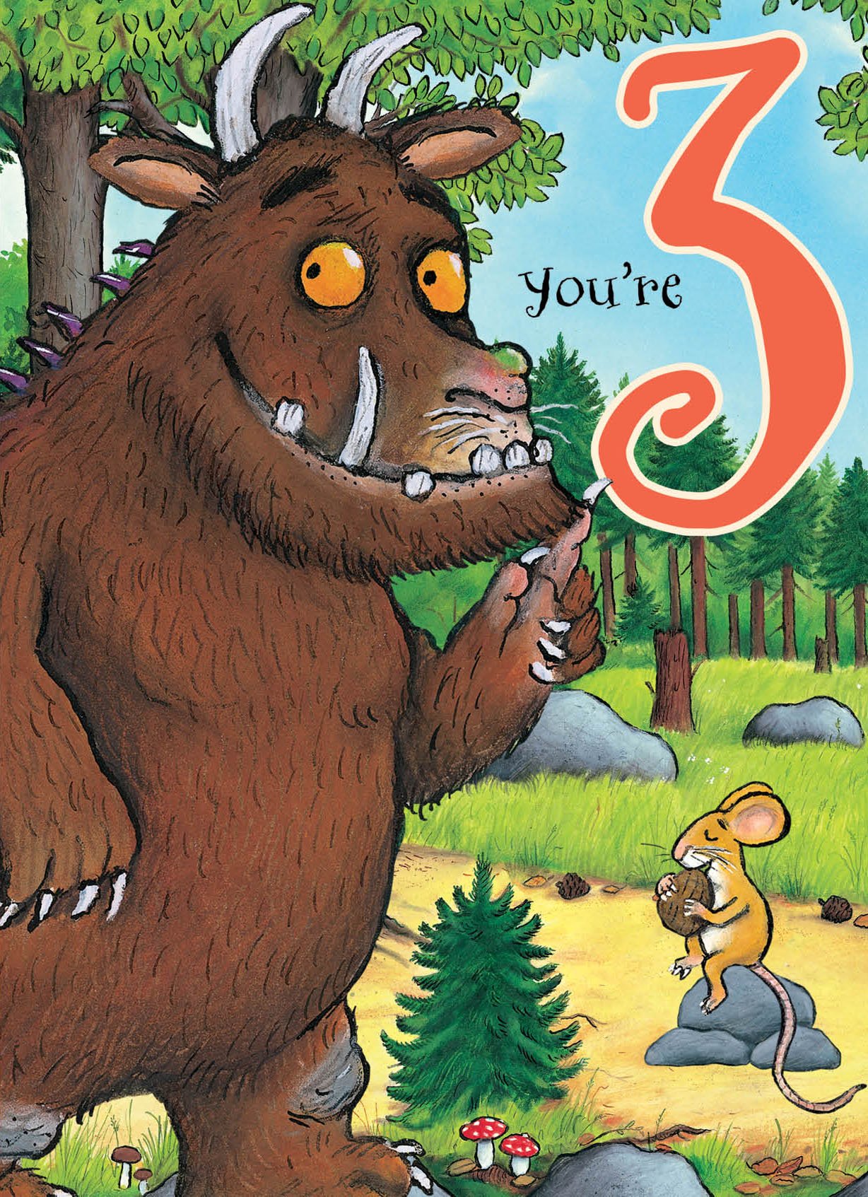 The Gruffalo GR008 "3rd" Birthday Card