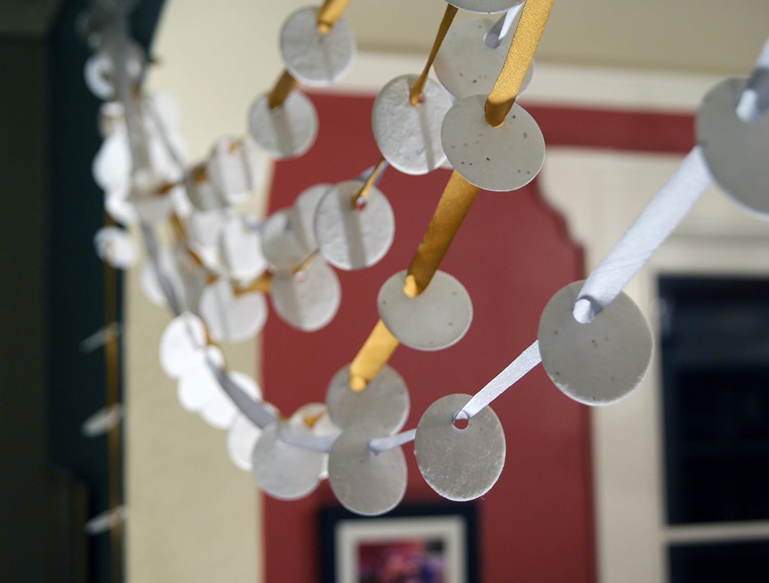 Amazon Com Seed Paper Decorating Garland White Cotton Circles On