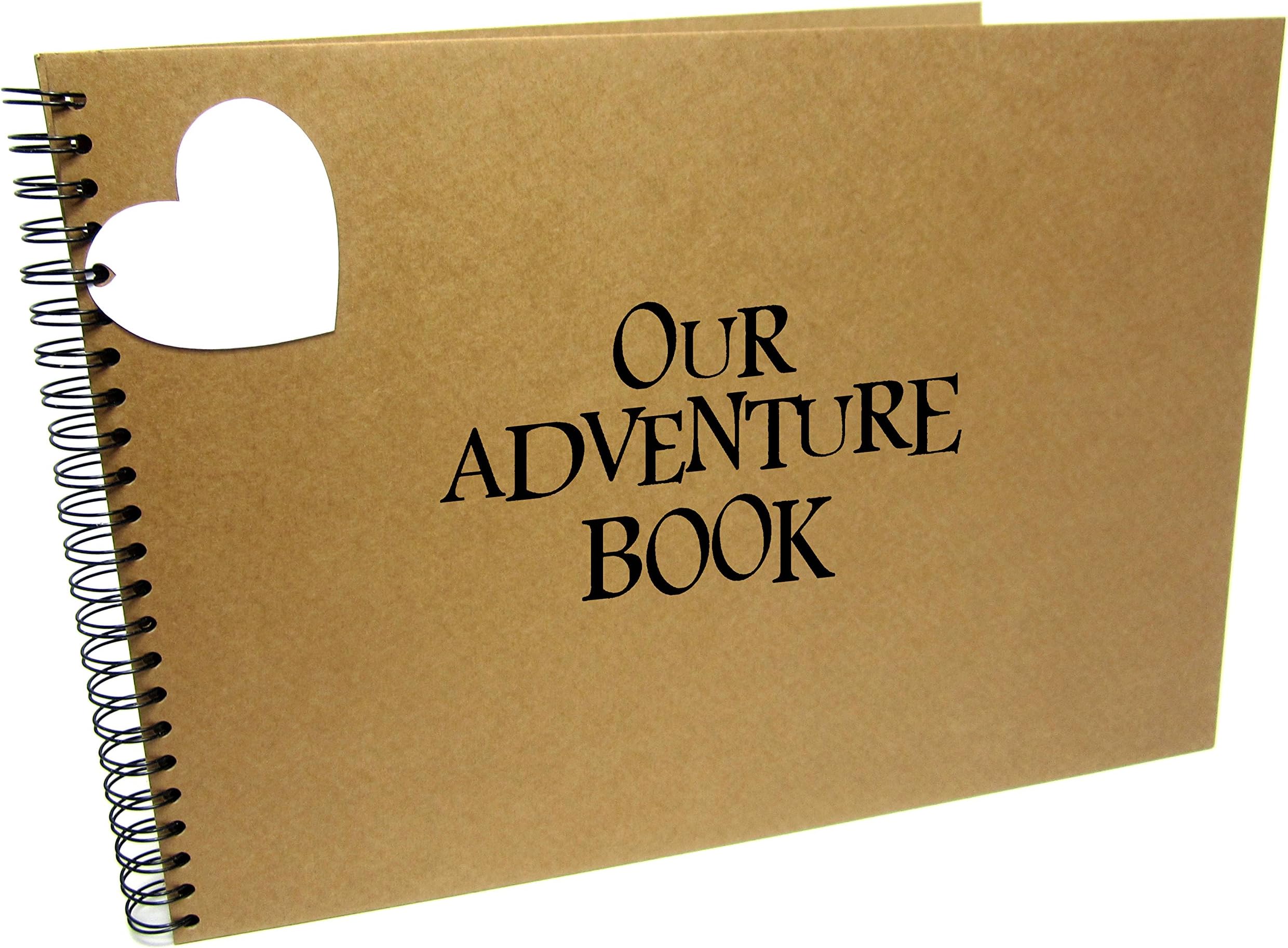 A3/XL Square Our Adventure Book, UP, Scrapbook, Card Pages, Photo Album, Keepsake, Landscape (A3 (Kraft Pages))
