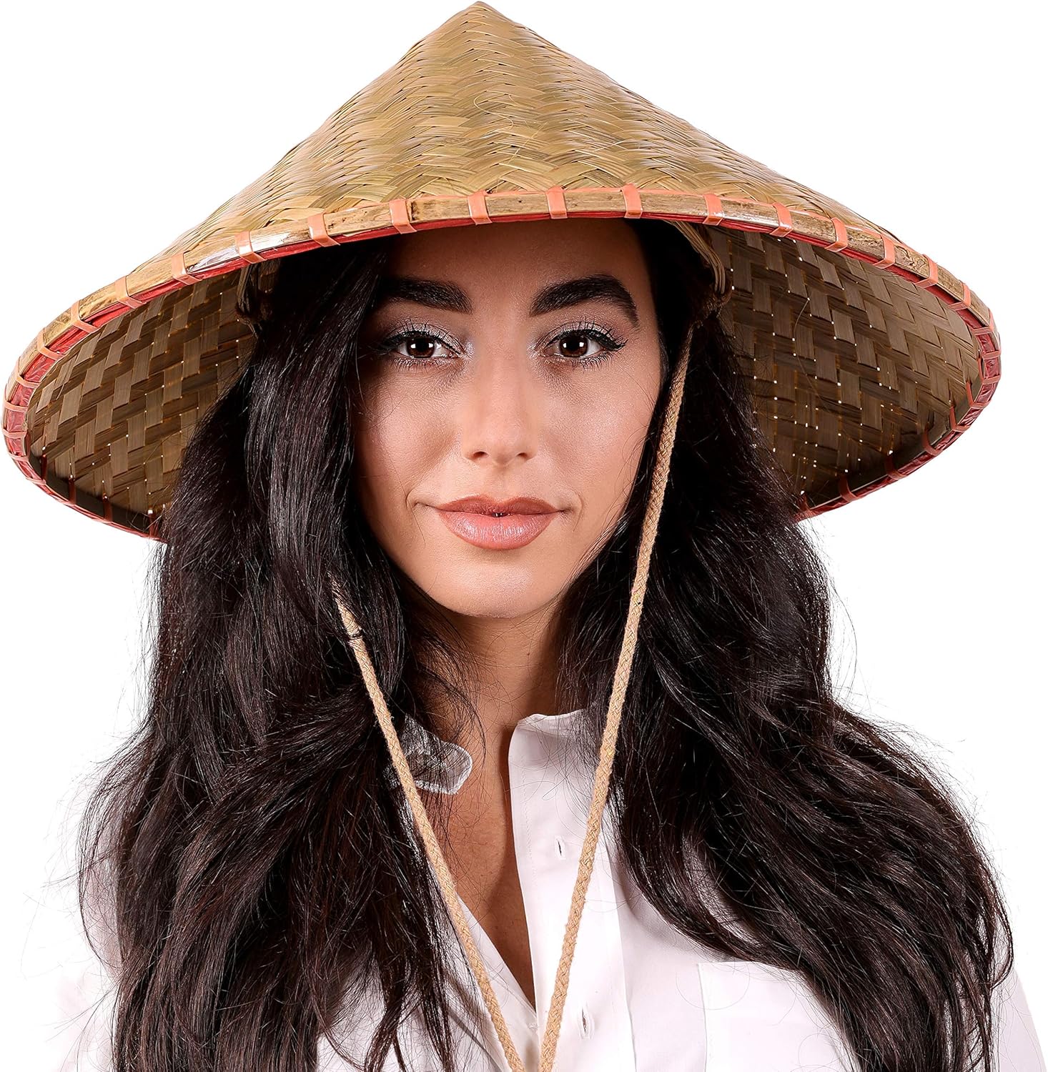 Narwhal Novelties Adult Deluxe Coolie Hat, Bamboo, Oriental Hat, Unisex: Clothing