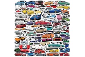 DULEFUN 100pcs JDM Car Stickers, Racing Sport Car Stickers Vinyl Waterproof for Water Bottles Laptop Guitar Skateboard Scrapbook JDM Decals Car Stickers for Men Teens Adults Kids