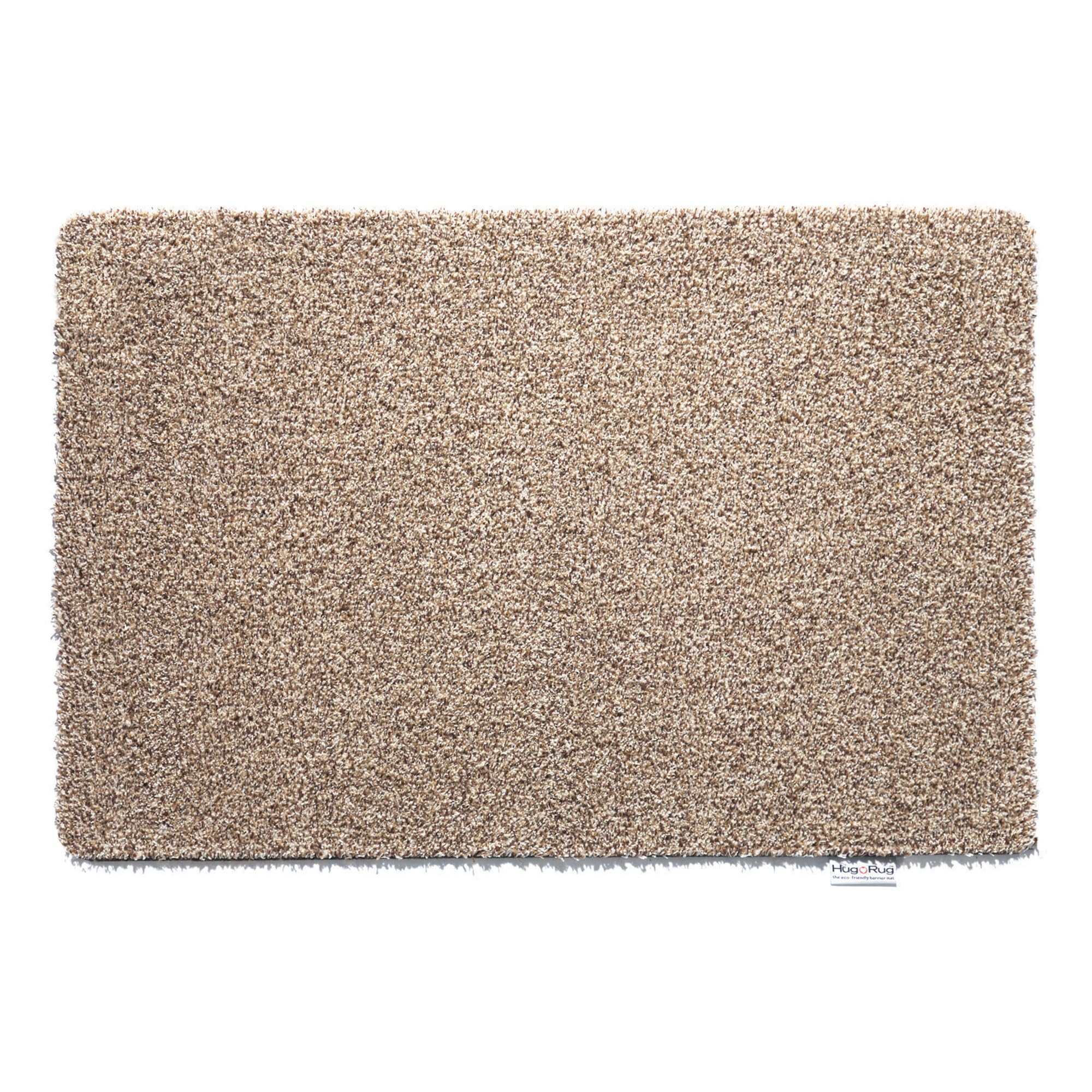 HUG RUG Washable Dirt Trapper Door Mat Kitchen Hallway Doorway, Made in the UK, Plains Linen 50X75