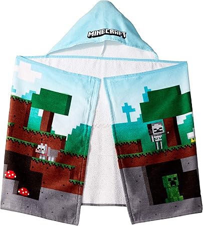 minecraft hooded towel