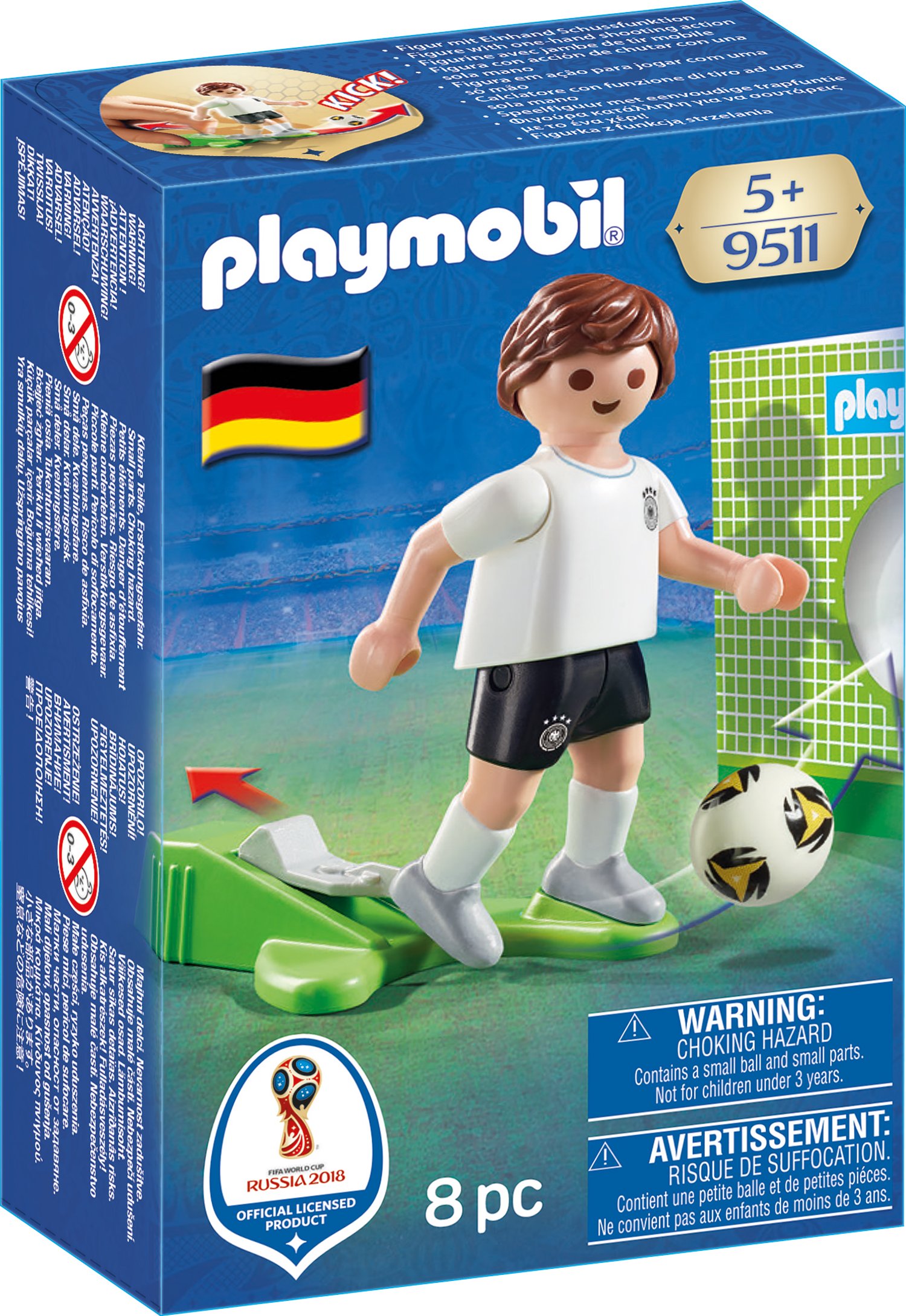 PlayMOBIL 9511 National Team Player Germany, Fun Imaginative Role-Play, PlaySets Suitable for Children Ages 4+