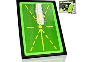 MUEUSS Golf Swing Training Mat,Golf Practice Mat for Swing Path Feedback/Analyzing Swing Path,Golf Precision Pro Swing Mat,Golf Hitting Mat 17"x12",Golf Mat Accessories Gifts for Men Women