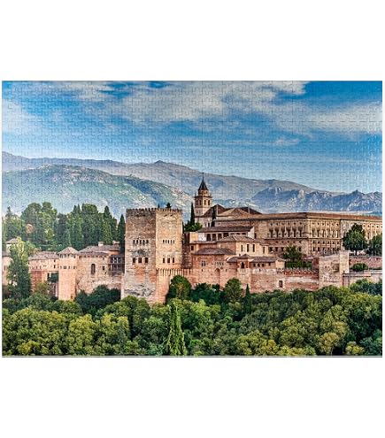 Educa Spanish Sunset Alhambra Puzzle - 1000 Piece Panoramic Jigsaw, Ages 14+