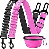 COOYOO Dog Seat Belt,2 Packs Retractable Dog Car Seatbelts Adjustable Pet Seat Belt for Vehicle Nylon Pet Safety Seat Belts H