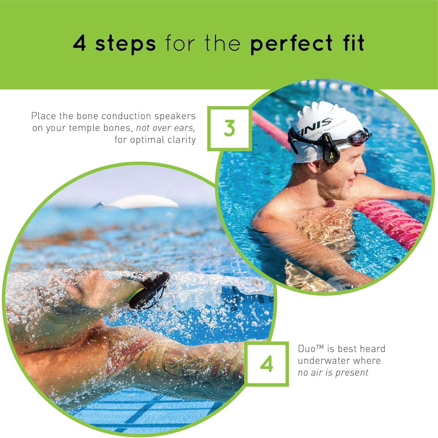 FINIS Duo Underwater Bone Conduction MP3 Player: Sports & Outdoors