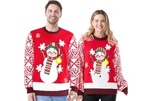 JOYIN LED Light Up Christmas Sweater Women Men Couples,Ugly Christmas Sweater Kids with Light Bulbs, Pullovers 2025