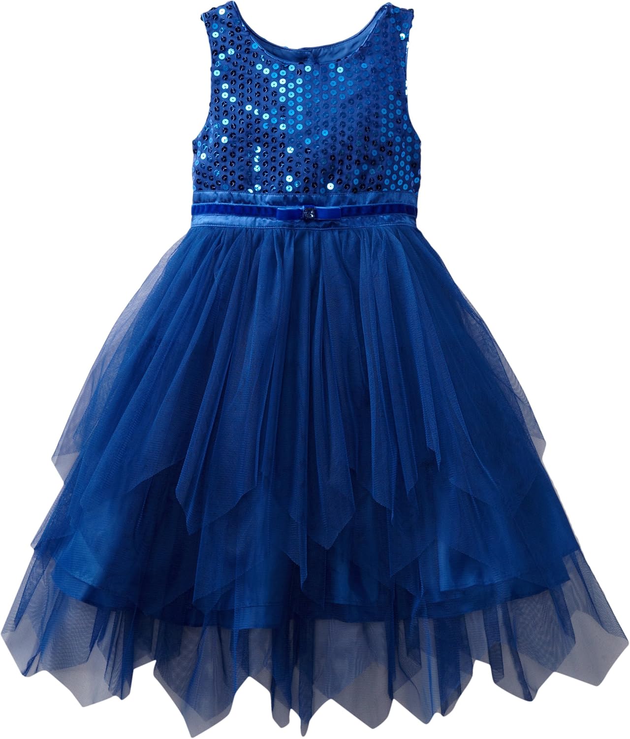 Bloome Big Girls' Sequin Handkerchief Hem Occasion Dress