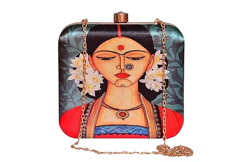 Sugarcrush Trendy Women Party Wear Hand Box clutch Purse With Detachable Sling (Sushila Clutch) Must Buy For Women and Girls