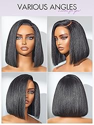 LUVME HAIR Bob Wig 100% Human Hair Wigs Glueless