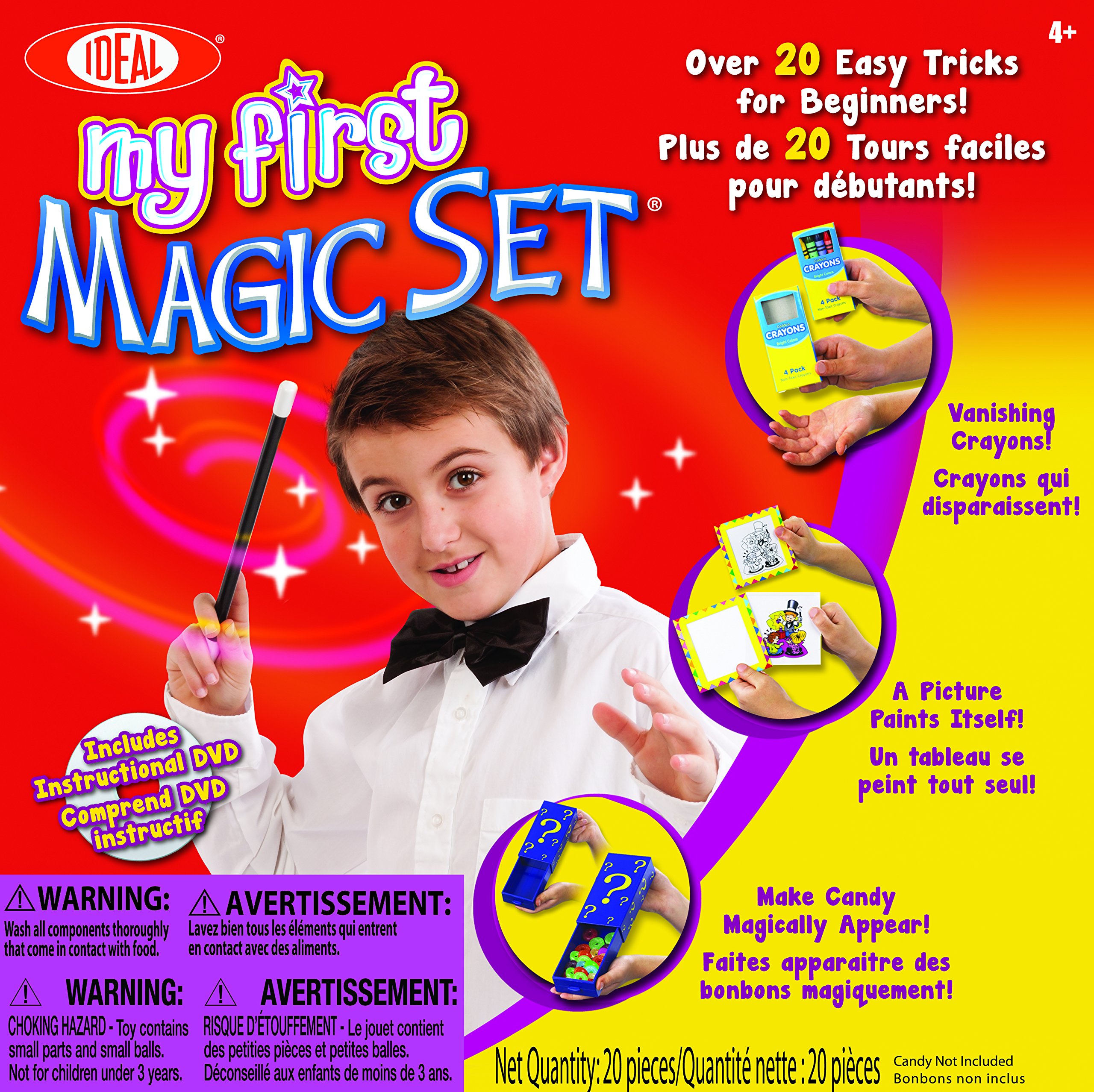 My First Magic Set 20 Tricks + wand Instruction book and DVD Gift for