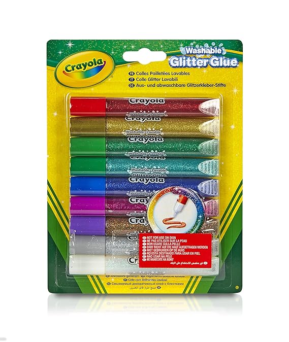 Crayola Washable Glitter Glue Pens .35Oz Amazon.co.uk Toys & Games