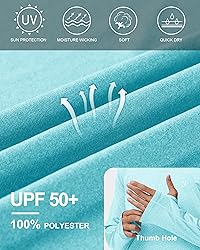 Roadbox Mens UPF 50+ Fishing Shirts, Long Sleeve UV
