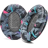 WC Wicked Cushions Upgraded Replacement Ear Pads for Bose QC35 & QC35ii (QuietComfort 35) Headphones & More - Softer Leather, Luxurious Memory Foam, Added Thickness, Extra Durability | 90's Black