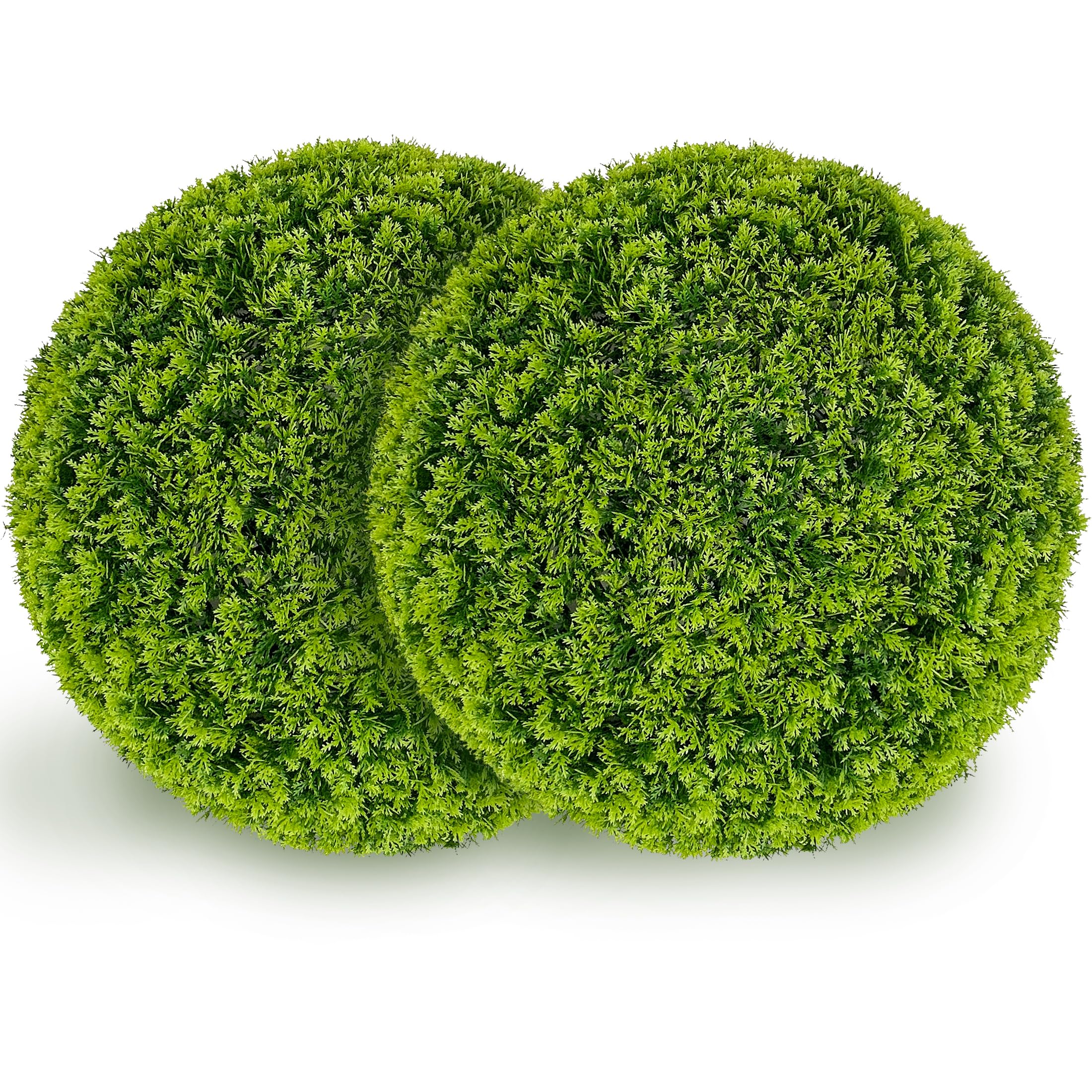 Photo 1 of DOPGIB Artificial Plant Topiary Ball: UV-Anti 2 PCS 24 Inch 4-Layer Leaf Faux Boxwood Decorative Balls for Wedding, Balcony,Garden, Backyard and Indoor & Outdoor Greenery Home Décor