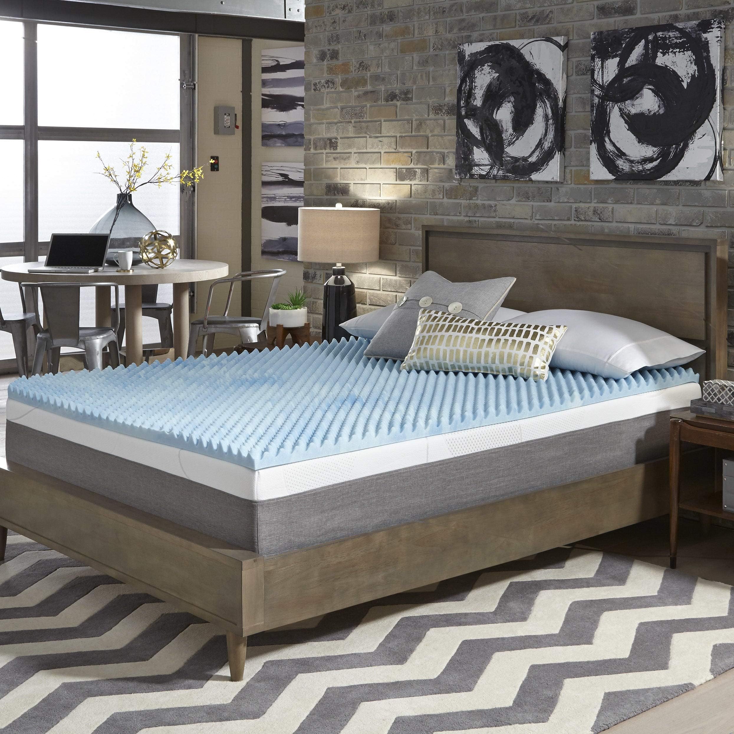 Simmons Beautyrest Comforpedic Loft from Beautyrest 2-inch Sculpted Gel Memory Foam Mattress Topper Twin XL