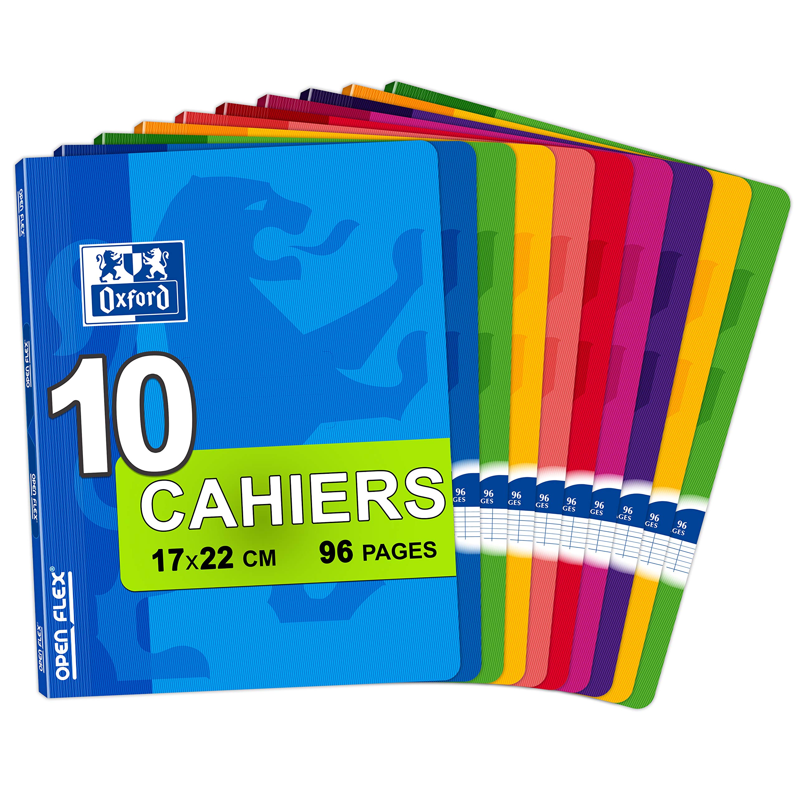 Oxford Office Openflex 100105021 Notebook Polypropylene 17 x 22 cm 96 Pages Pack of 10