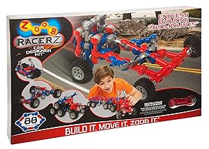 ZOOB RacerZ Car Designer Kit Moving Building Modeling System, 88 Piece Kids Construction Set