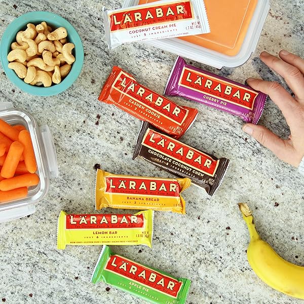 LARABAR LEMON BAR, GLUTEN FREE VEGAN FRUIT & NUT BARS, 1.6 OZ BARS, 18 CT