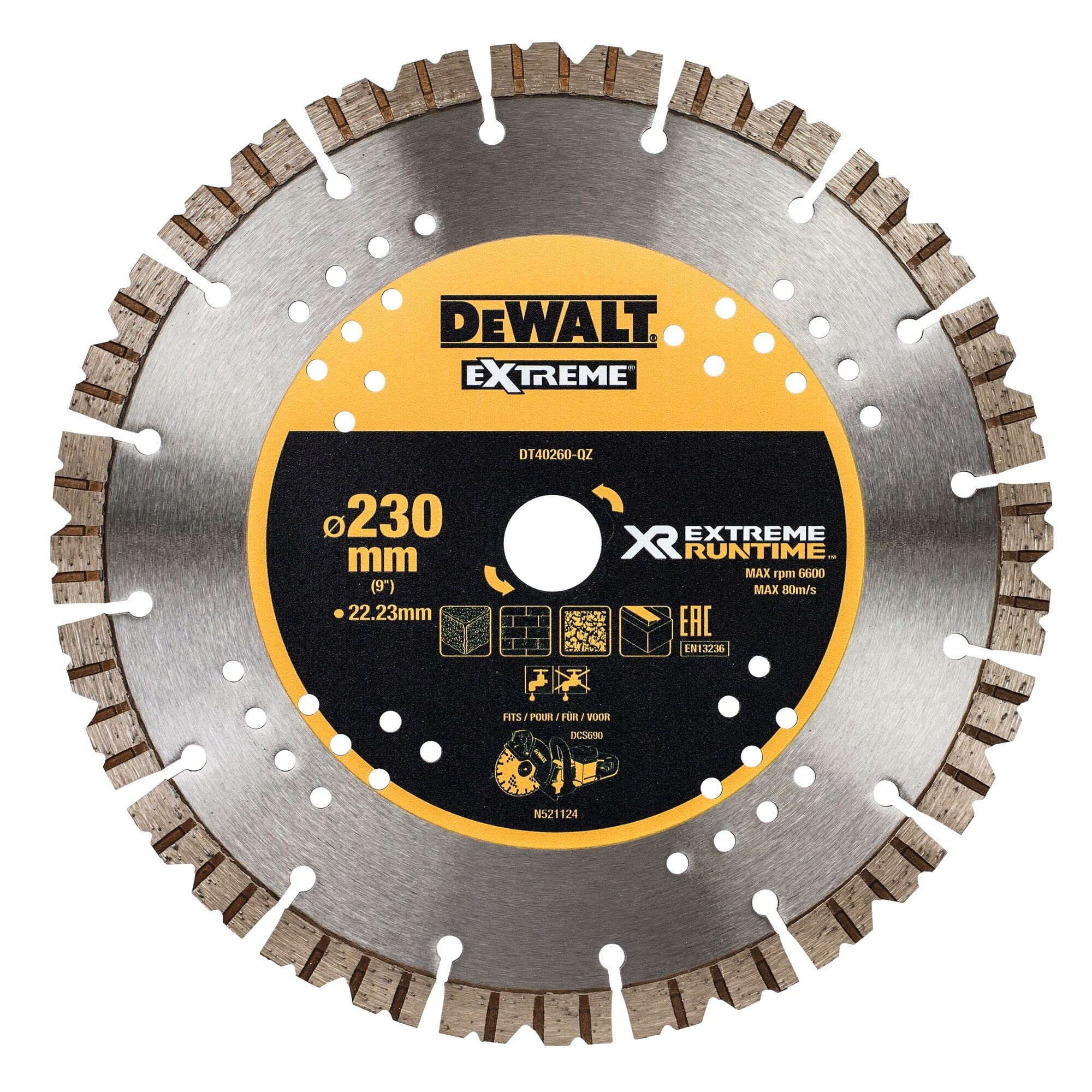 DEWALT 230MM X 22MM Extreme RUNTIME DIAM Blade