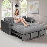 Lyngins 65 Inch Queen Size Sleeper Sofa Bed, 3 in 1