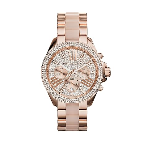 Michael Kors Damen Chronograph Quarz Uhr mit Edelstahl Armband MK6096