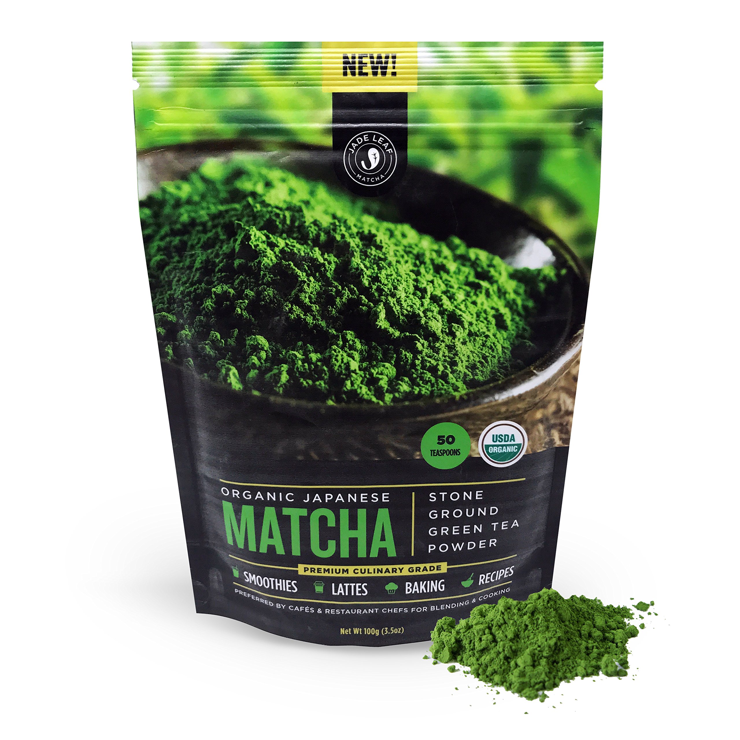 Jade Leaf Matcha Green Tea Powder USDA Organic, Authentic Japanese