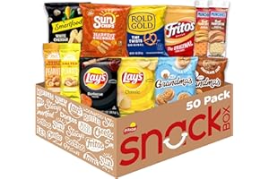 Frito Lay Sweet & Salty Snacks, Variety Mix of Cookies, Crackers, Chips & Nuts, (Pack of 50)