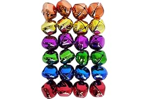 Dondor Enterprises Jumbo Multicolored Jingle Bells (24 Piece Pack, Christmas Occasion)