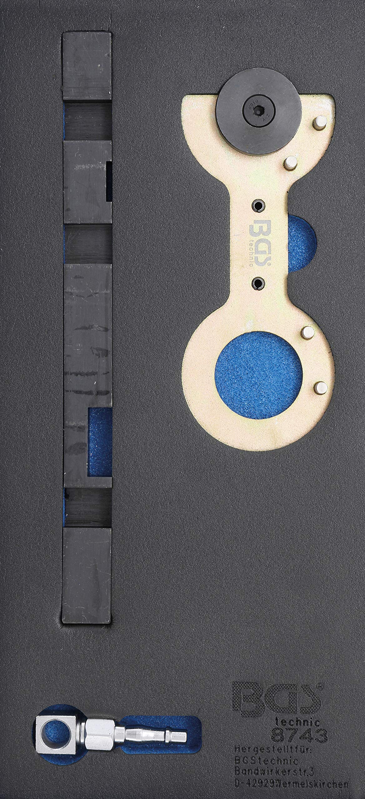 BGS 8743 | Tool Tray 1/3: Double Vanos Adjustment Tool Set for BMW M52TU / M54 / M56