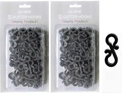 Simply Products S Mini Gutter Hooks Weatherproof Black Pack of 100