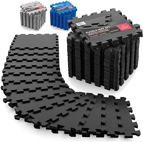 Accessories - bemaxx Gym Mats Set - 18 pcs EVA Interlocking Foam Floor Tiles (12.6