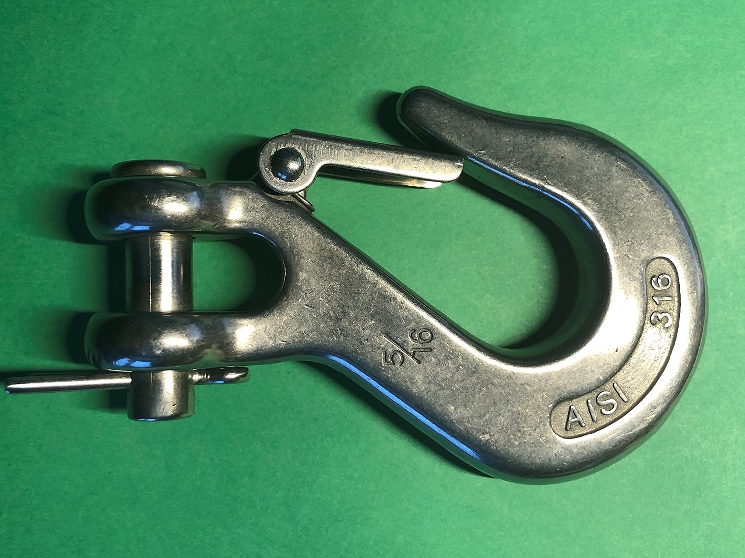 Stainless Steel 316 Clevis Slip Hook with Safety Latch 5/16″ Marine